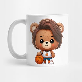 Cute Bear Who Loves Basketball Kawaii Mug